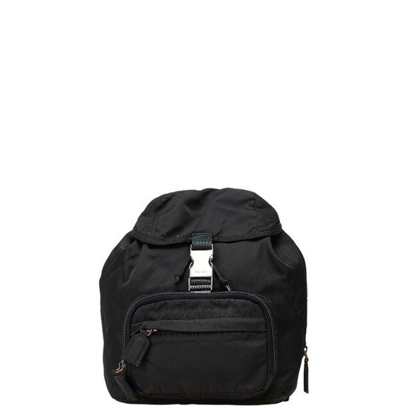 Prada Nylon Black Triangle Backpack - Picture 1 of 8